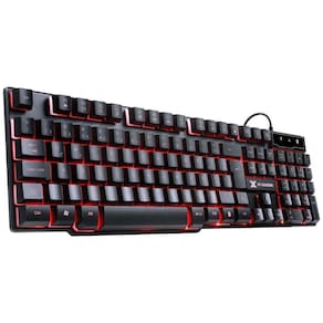 Teclado Gamer Hydra 107 Teclas + 12 Multimídia Com Led Vermelho Sensacao Tecla Mecanica - Gt702