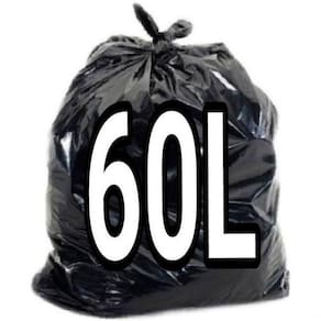 Saco De Lixo 60 Litros Preto 100 Unid Resistente