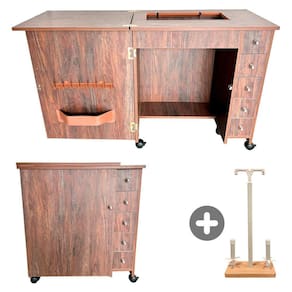 Gabinete Luxo c/ Gaveteiro p/ Máq. de Costura - MDF 15mm - 45x76cm - Fábrica