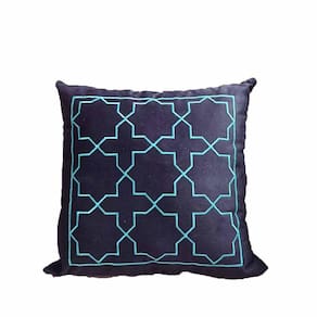 Capa De Almofada Bordada Suede Preto - Jade B