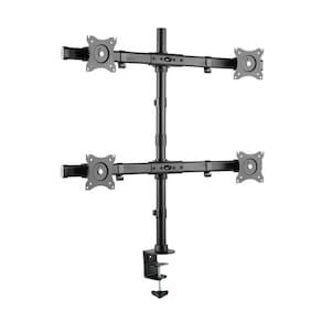 Suporte para 4 Monitores / TVs até 27 ELG, com Regulagem de Altura e Ângulo, Padrão VESA, F160ND4