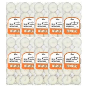 Velas Flutuantes Brancas 100 Unidades 3,5x1cm