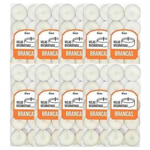 Velas Flutuantes Brancas 100 Unidades 3,5x1cm