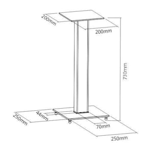 Pedestal Para Caixas Acústicas Bookshelf Bs03l Preto Central Suportes