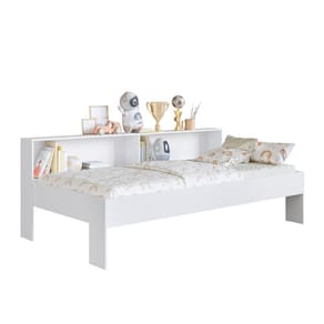 Cama Solteiro com Prateleira Art In Móveis San Diego Branco