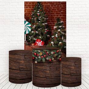 Painel Retangular E Capas 3D Sublimado Natal Fkpc-1030