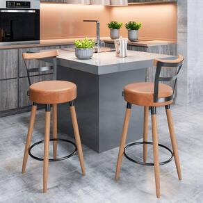 Kit 2 Banquetas Moscou Cor Amarula - Speciale Home