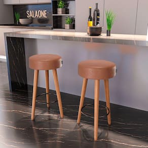Kit 2 Banquetas Londres Cor Café - Speciale Home