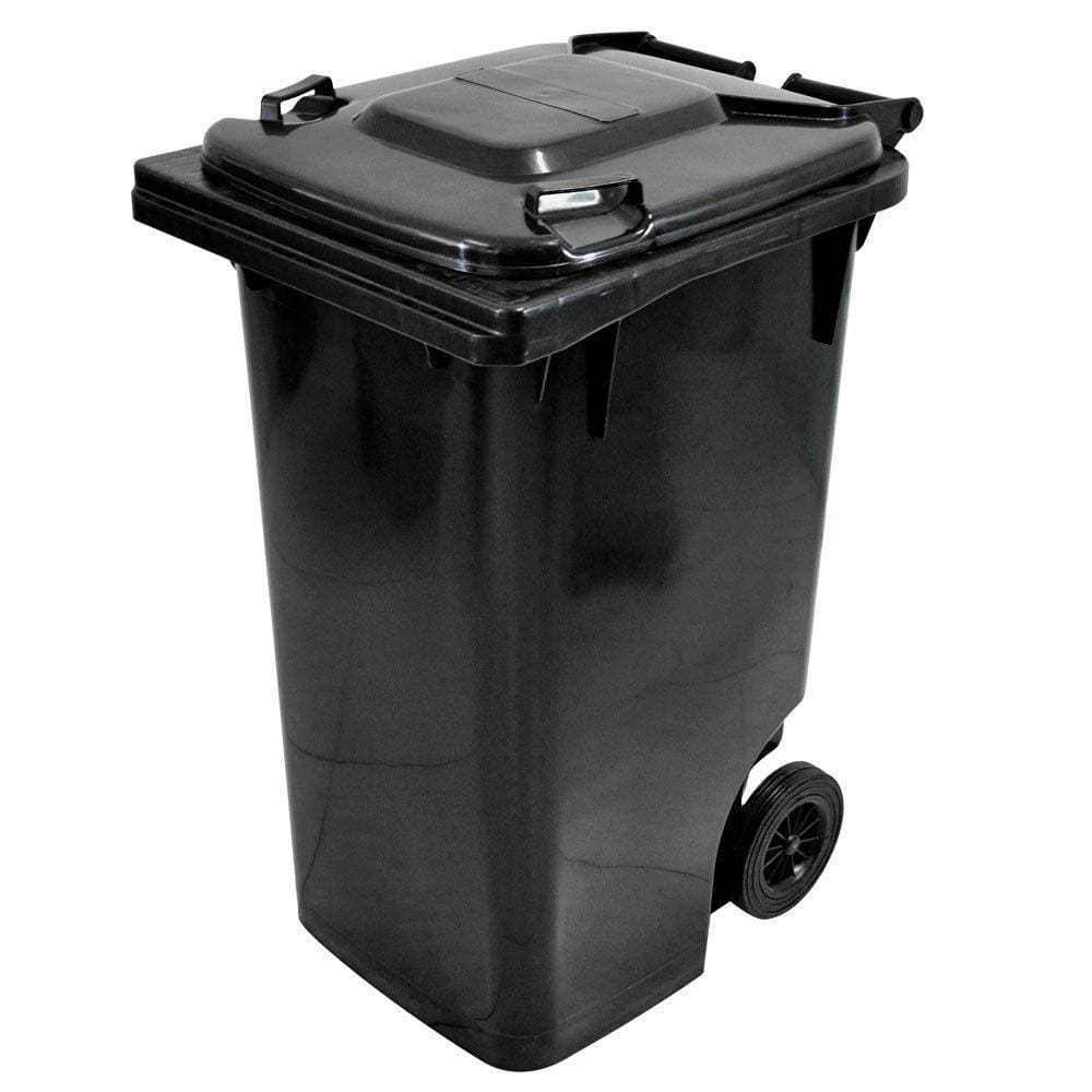 Cesto Gari Preto 240L com Rodas 200mm BRALIMPIA