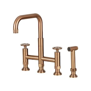 Torneira Para Cozinha Gourmet Misturador Extensível Duplo Comando Aço Inox 304 Jutaí Pingoo.casa - Dourado Rose