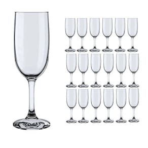 Taça De Vidro Champanhe Transparente 180ml - 18 Unidades