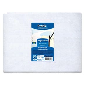Pano para Limpeza Pratik Alvejado Mega 80x90cm - Embalagem com 24 Unidades