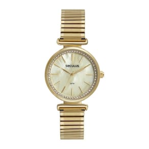 Relógio Seculus Feminino Ref: 77226lpsvds1 Fashion Mola Dourado