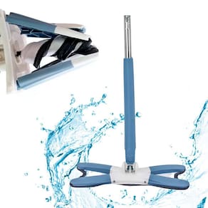 Mop Rodo Giratório Retangular - Ajustável - Azul Escuro