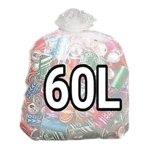 Sacos De Lixo 60 Litros Transparente Reforçado 100 Unidades