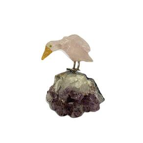 Ave - Minerais Variados e Base de Ametista | P74
