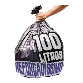 Saco De Lixo 100 Litros 100un Preto Reforçadíssimo