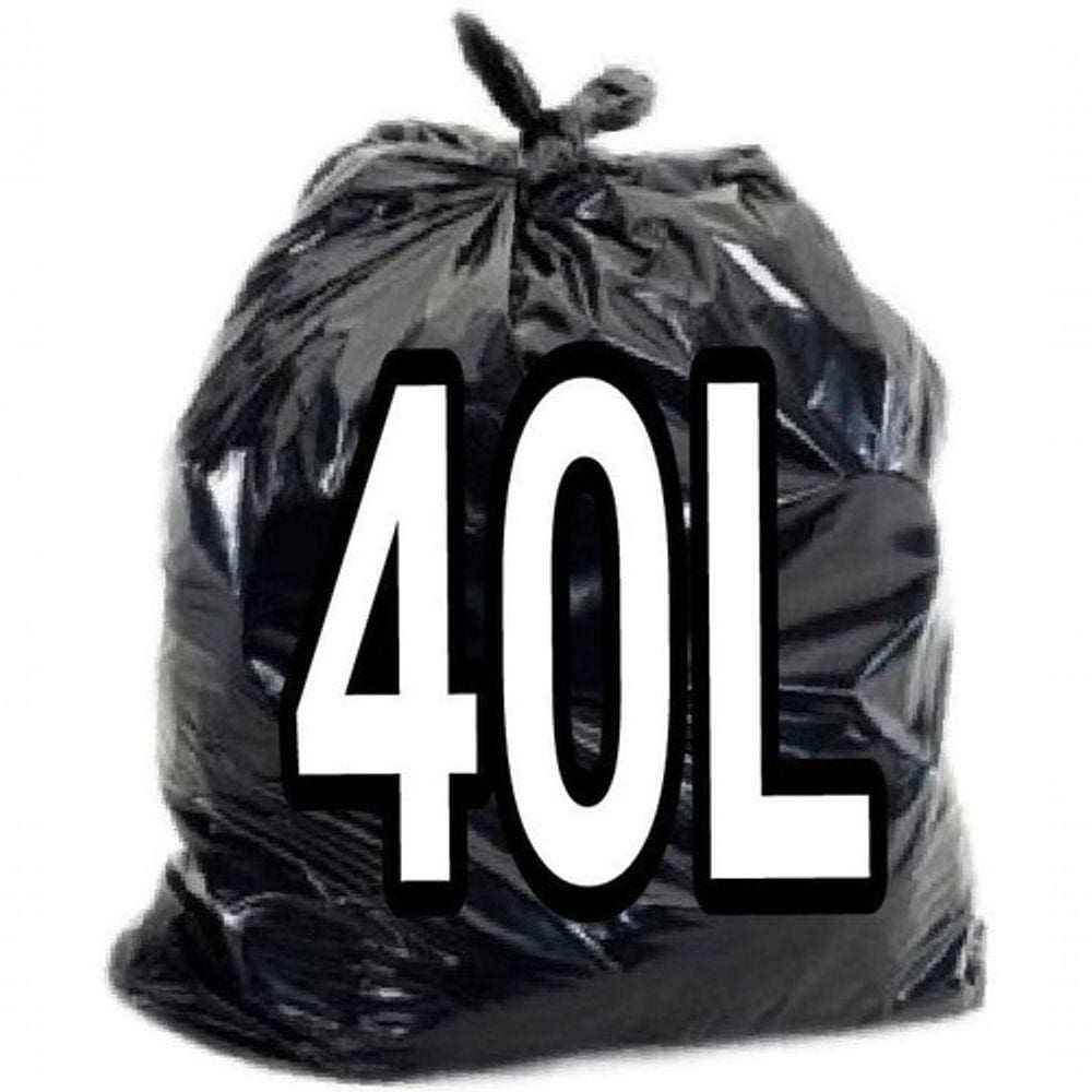 Saco De Lixo 40 Litros Preto 100 Unid Resistente Fabricante