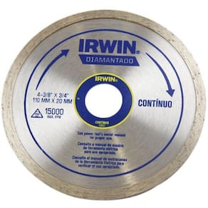 Disco Diamantado Contínuo 110 X 20 Mm - Irwin