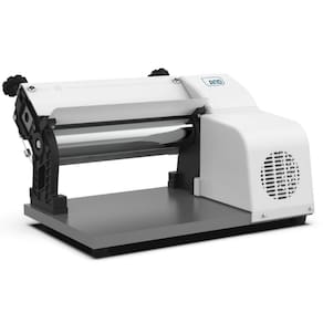 Cilindro Elétrico Laminador de Massas Pão Pizza Pastel 28cm Cromado Branco Sem Cortador - Anodilar