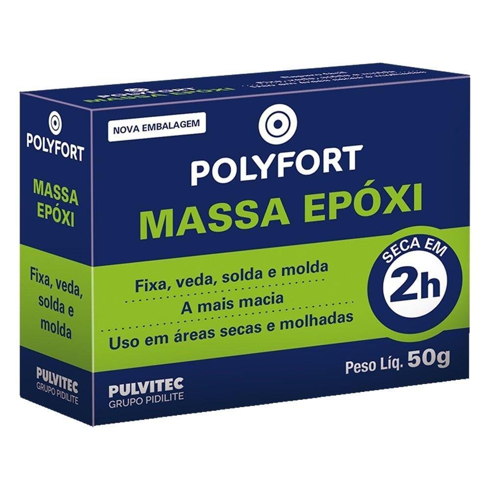 Cola Pulvitec Massa Epóxi 50g - Embalagem com 12 Unidades