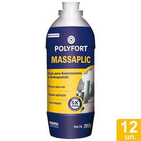 Cola Azulejo Pulvitec Massaplic 700g - Embalagem com 12 Unidades