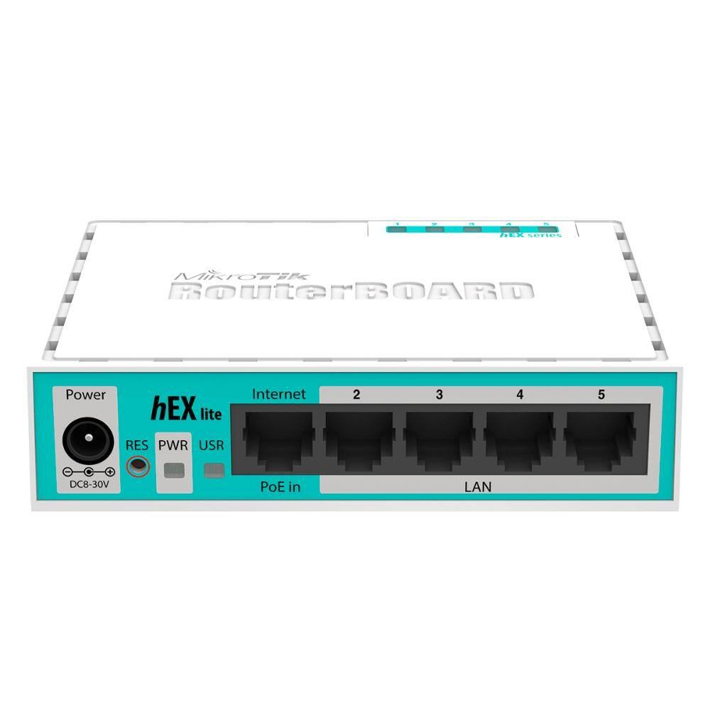 Roteador Mikrotik hEX Lite - PoE - 5 portas 100Mbps - RB750R2 - Reg. Anatel: 08265-18-03817