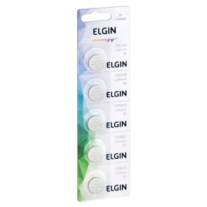 Bateria de Lítio CR1620 Elgin 82303 - Cartela com 5 unidades