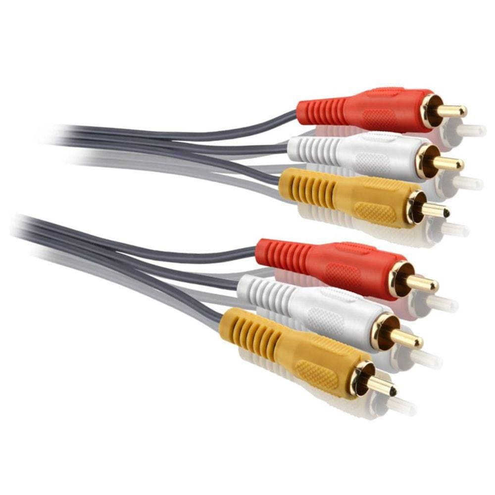 Cabo RCA Triplo - Audio e Video - 5 metros