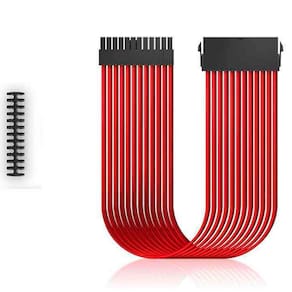 Extensor de Cabo 24 Pinos - 30cm - Vermelho - Deepcool EC300-24P-RD