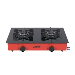 Fogao a Gas Portatil 2 Bocas Venax Flamalar Vitreo Vermelho