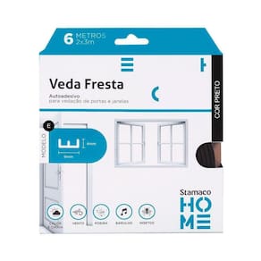 Veda Fresta Stamaco E Autoadesivo 6m Preto