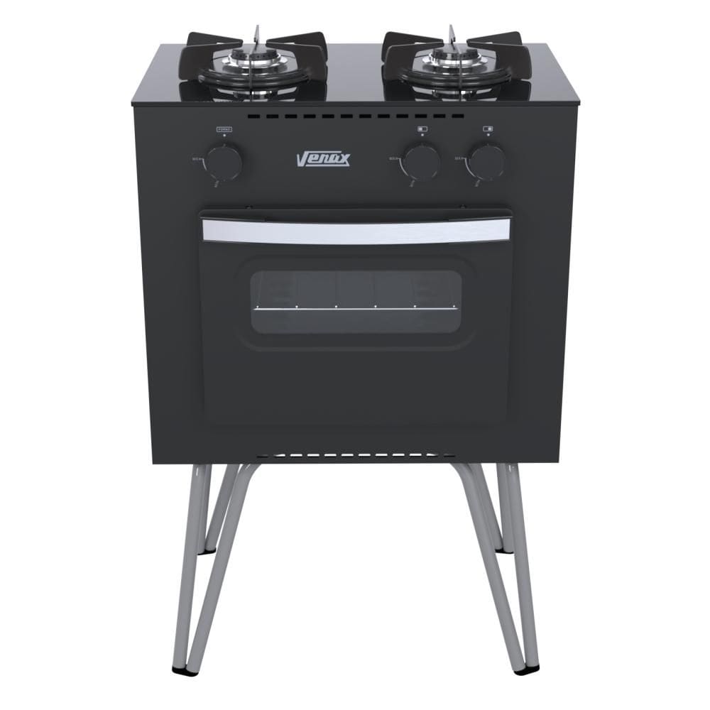 Fogao a Gas 2 Bocas Venax Mini Cook Preto