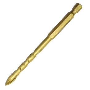 Broca Tungstênio em Titânio Fura Vidro Ponta Cruzada 8mm - Starfer