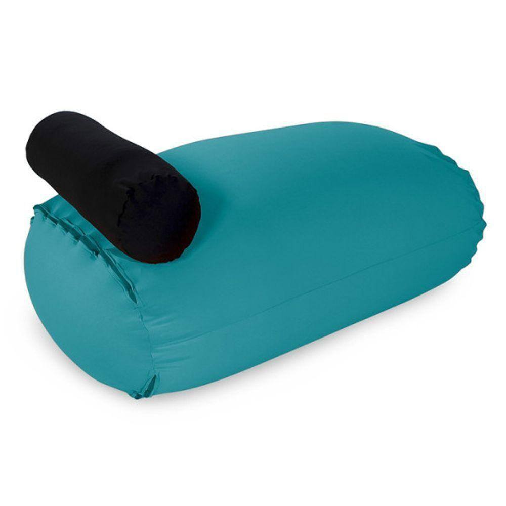 Puff Kevin - Puff Com Apoio De Cabeça - Verde Jade