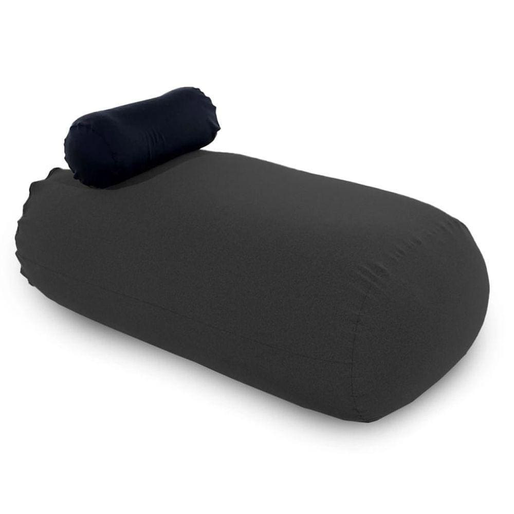 Puff Kevin - Puff Com Apoio De Cabeça - Preto