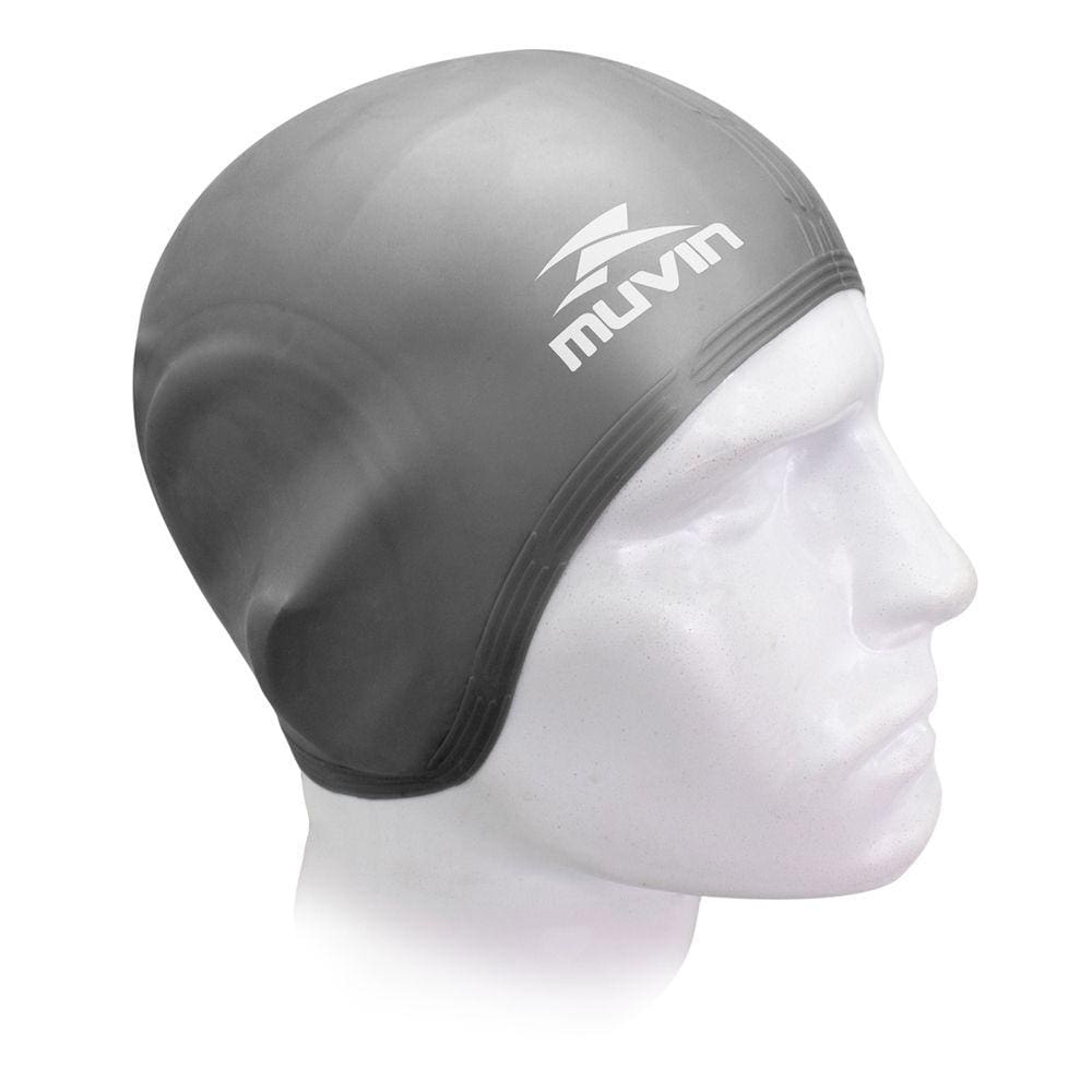 Touca de Natação em Silicone Orelha Muvin com Alta Resistência para Proteção da Cabeça e Orelhas