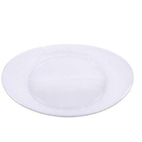 Prato De Acrílico Oval Grande Branco -10 Unidades