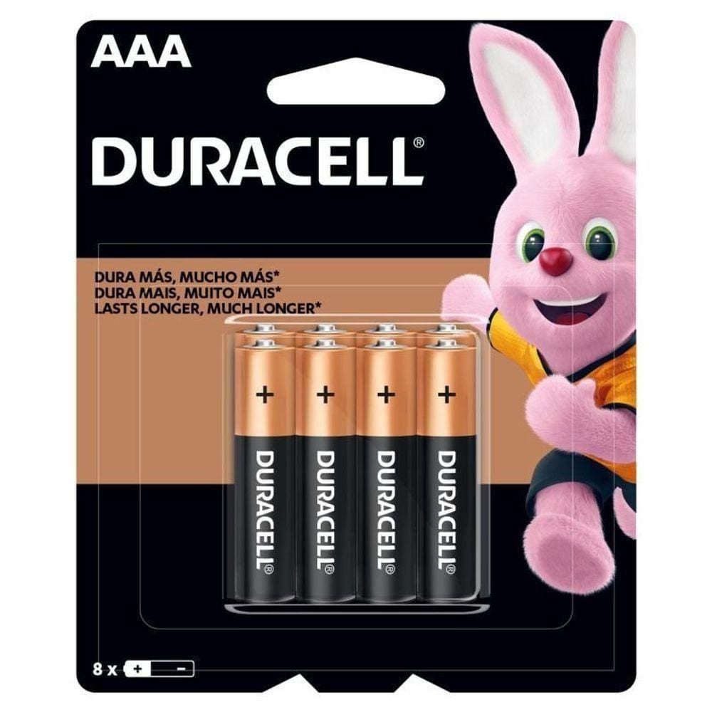 Pilha Duracell Alcalina 1 5v Aaa Mn2400 Com 8