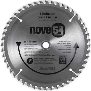Lâmina De Serra Circular Vídea 185mm 48 Dentes Nove54