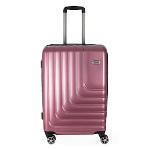 Mala de Viagem Média Abs Expansível Ika Flex Cadeado Tsa Embutido Rodas Duplas 360 Rosê