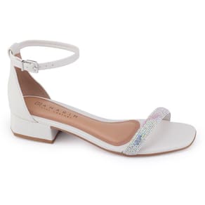 Sandália Fem Ramarim Casual 23-48206 salto baixo tira strass