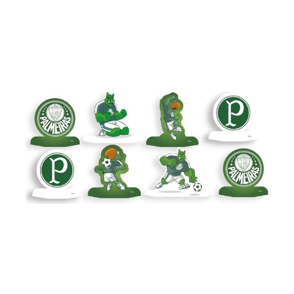 Decoração de Mesa do Palmeiras Com 08 Unidades