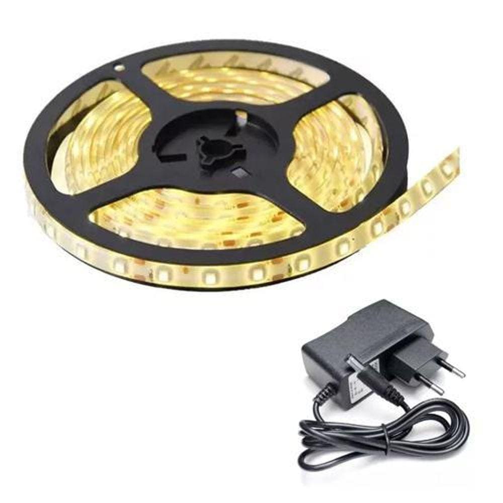 Fita Led Ip65 Branco Quente 5050 3000K 15W 60 Led/M De 5M