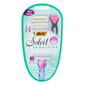Aparelho de Depilação Bic Soleil Clic Sensitive 1 Aparelho e 5 Cargas