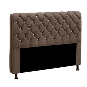 Cabeceira Estofada Fernanda 1,60 Queen Star Confort Marrom Chocolate
