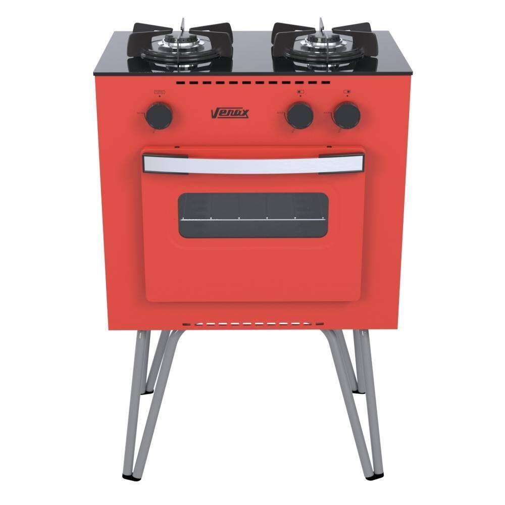 Fogao a Gas 2 Bocas Venax Mini Cook Vermelho
