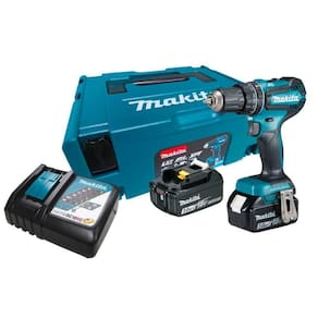 Parafusadeira Furadeira 18v Lxt Com 2 Baterias Carregador Bit E Maleta Mak-pac 2 Dhp485rfj Makita