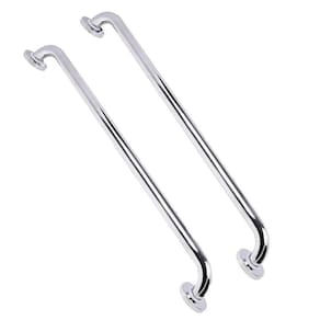 Alça Barra De Apoio Kit 5 Uni Inox Suporte Gestante Deficiente Acessibilidade Inox 70cm Banheiro Res