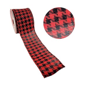 Fita Vermelho E Preto Natalina 6Cmx9M Pied De Poule Natal